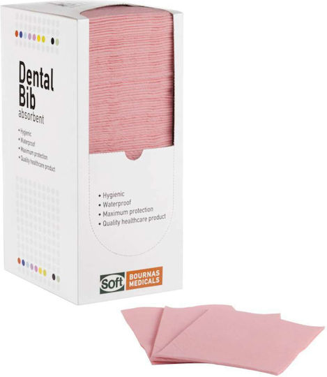 Soft Care Οδοντιατρική Πετσέτα Ροζ 1ply + 1ply με Dispenser 500τμχ