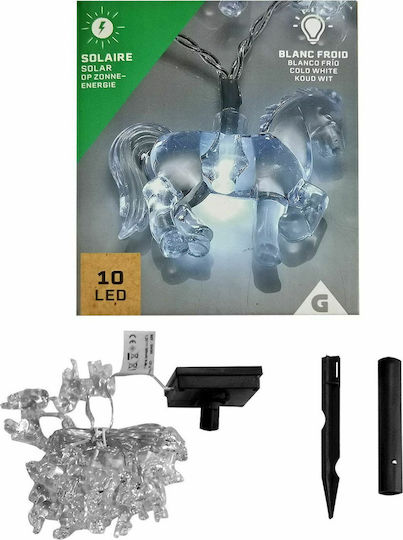 10 Lichterketten LED 2.9m. Kaltes Weiß Solar in Zeichenfolge 1Stück