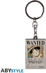 Abysse Keychain One Piece Luffy Wanted Metallic Beige Abysse Keychain One Piece Luffy Wanted Metallic Beige