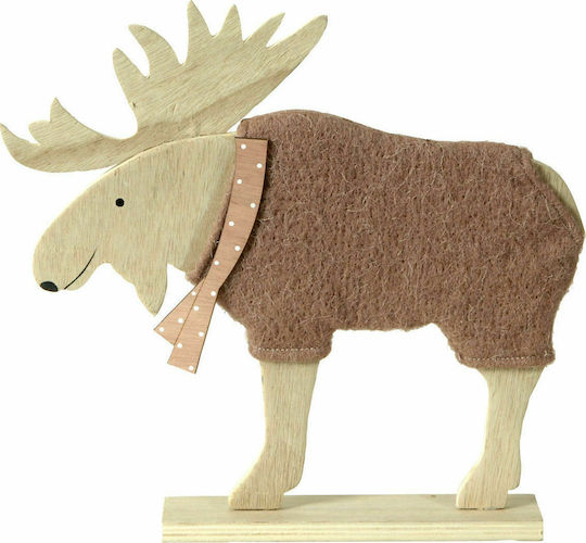 Lianos Christmas Wooden Figure Reindeer Copper 31x31x5cm