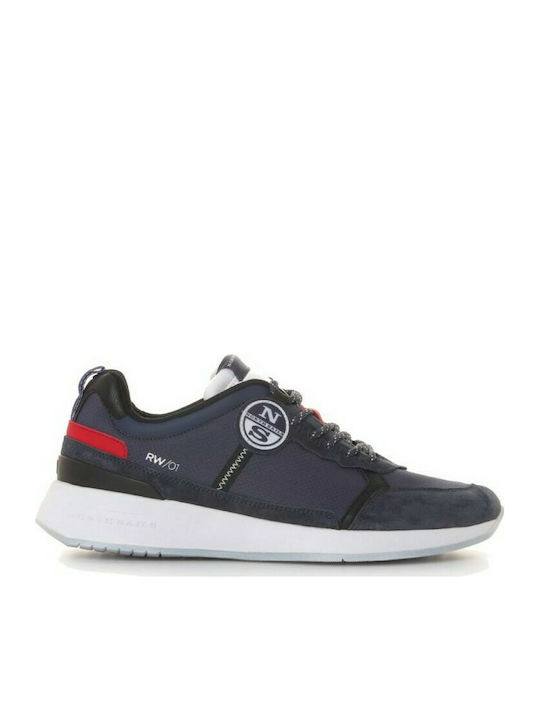 North Sails SNEAKER RW/01 RECYCLE 018 NAVY-BLACK-RED North Sails