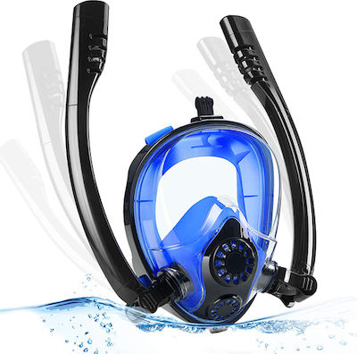 HJKB Μάσκα Θαλάσσης Full Face με Αναπνευστήρα K2 L/XL σε Μπλε χρώμα