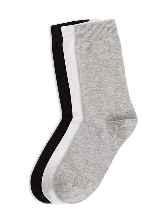 ME-WE Women's Solid Color Socks Black / White /...