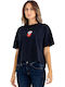 Heart Explosion Γυναικείο T-shirt Μαύρο