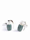 Hand Grenade Cufflinks in Green Color