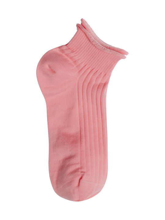 ME-WE Women's Solid Color Socks Pink