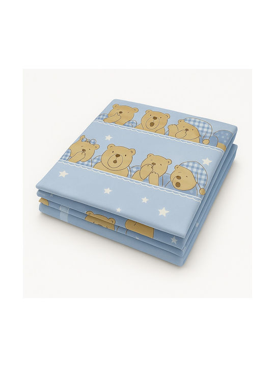 Beboulino Baby Duvet Cover Sleepy Bear Blue 100x130cm