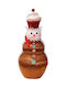 Lianos Christmas Figure SNowman Brown Height 42cm Marshmallow