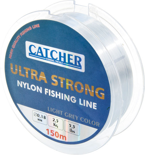 Catcher Πετονιά Ψαρέματος Γκρι 150m / 0.18mm / 2.5kg