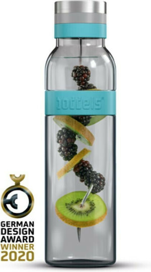 Boddels Glass Water Bottle with Screw Cap Sund Turquoise 1100ml