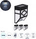 GloboStar Set of 4 Wall Solar Lights Lanterns 1W 100lm Cold White 6000K with Photocell IP65