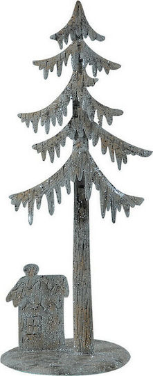 Weihnachtsdekoration Baum Dreieckig 41cm Gray