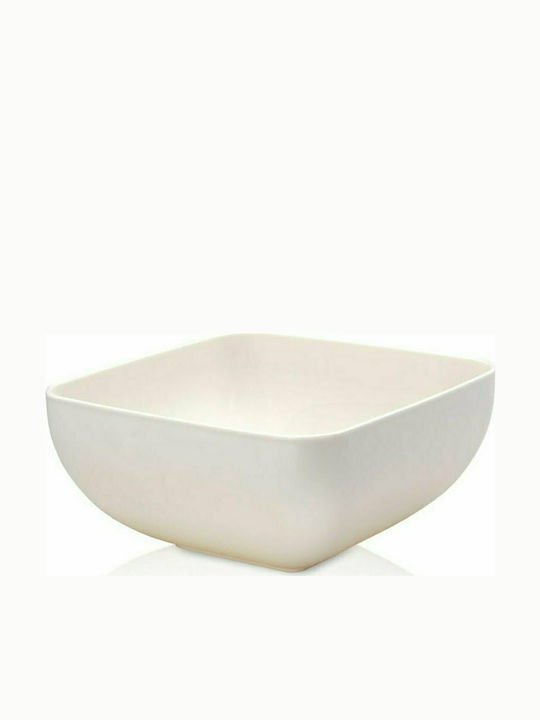 Viosarp Plastic Salad Bowl White 20x20x10cm