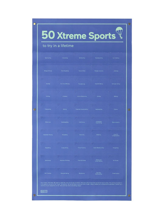 DOIY Αφίσα "50 Xtreme Sports To Try In A Lifetime" 35x64cm
