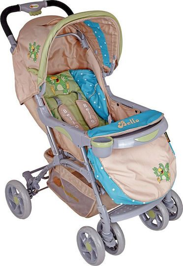 Beboulino Bello Adjustable Baby Stroller Suitable for Newborn Green Parrot 9.5kg