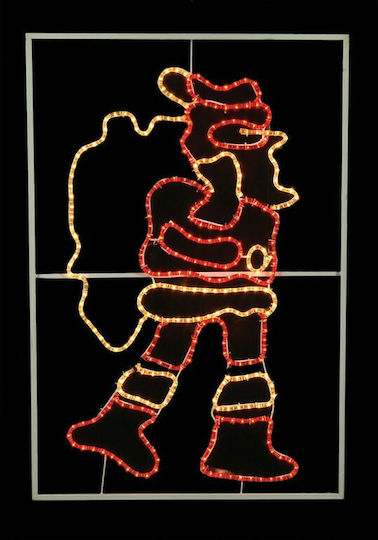 Luminat Decorativ Moș Crăciun cu Tub luminos 125x25cm.