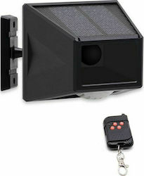 Solar alarm with remote control and lighting