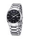Curren Herrenuhr 40mm Batterie mit Metallarmband Silver / Black