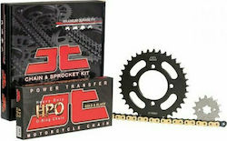 JT Sprockets Kit lanț și pinion (14-42-428HPO GB) pentru Modenas X-CITE Golden