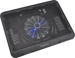 Omega Cooling Pad for Laptop up to 15.6" with 1 Fan and Lighting (OMNCPWBL)