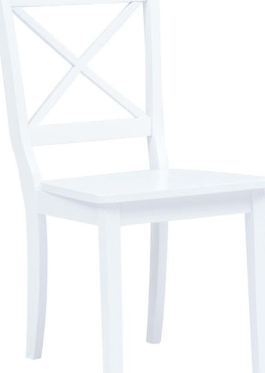 Stühle Cafe Weiß 6Stück 45.5x52x90cm