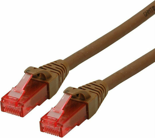 Roline U/UTP Cat.6 Gigabit Network Cable Ethernet 7.5m Brown