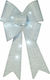 Lianos Illuminated Christmas Fabric Figure Bow Silver Height 74cm