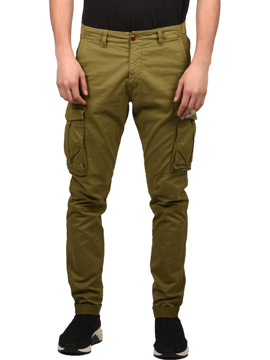 Scinn Pilot Men's Trousers Cargo in Slim Fit Khaki