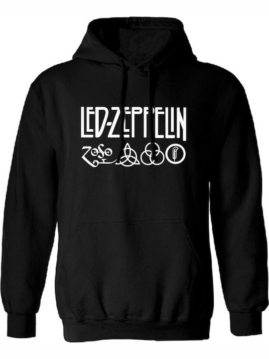 Pegasus Led Zeppelin Φούτερ με Κουκούλα Μαύρο
