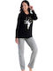 Rachel Set Pijamale pentru Femei Negru