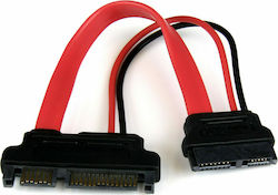 StarTech 13-Pin SATA III to 22-Pin SATA III Cable 0.15m Red (SLSATAADAP6)