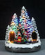 Lianos Christmas Illuminated Decorative Ceramic Village with Music and Movement 27x23x21cm.