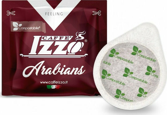 Izzo Kapseln Espresso Arabians Kompatibel mit Maschine E.S.E. Pod 150Mützen