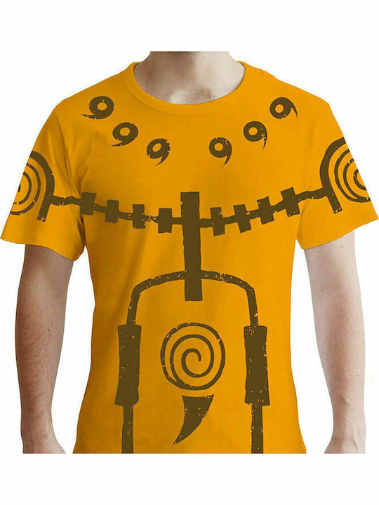 Abysse Shippuden Chakra Mode T-shirt Naruto Yellow Cotton