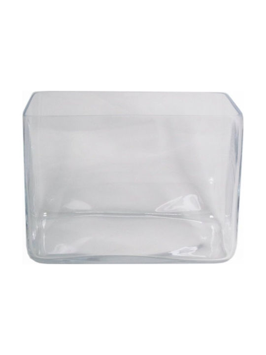 Floran Vază Decorativă Sticlă Transparent 36x23x26cm 1buc