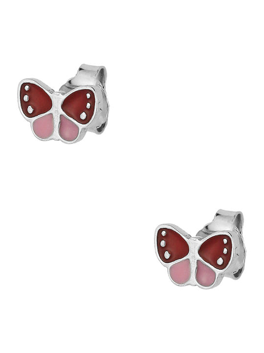 Amor Amor Gold Plated Silver Studs Kids Earrings Butterflies