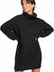 BeWear BK030 Damen Stricken Longshirt Rollkragenpullover Langarm Schwarz 134750