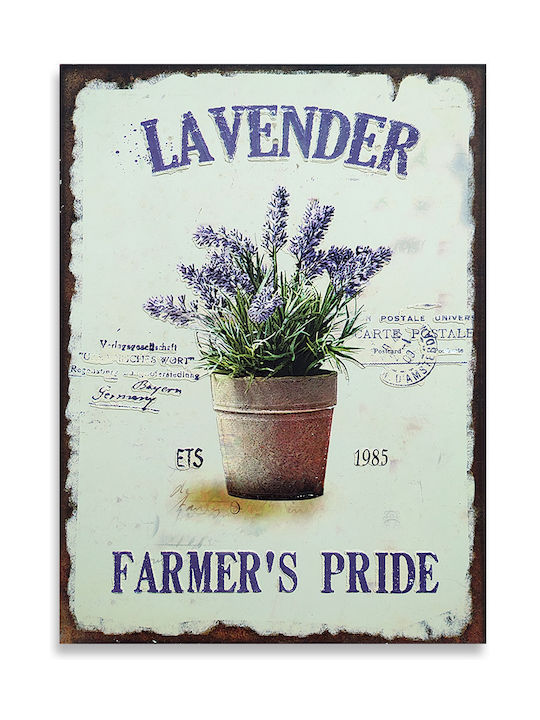 Inart Lavender Painting Metallic 25x33cm