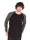 Men's Long Sleeve Sweater Black / Grey