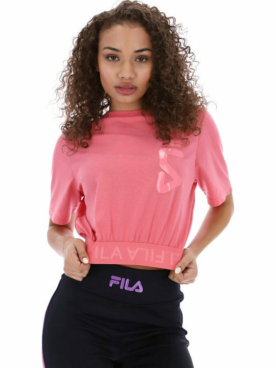 Fila Paisley Women's Summer Crop Top Short Sleeve Mink