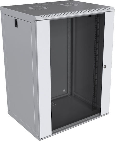 Mirsan Монтиран на стена Кабинет Rack 12U 56.5x45x58см Сив WTC12U45MN.02