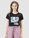 Damen T-Shirt Schwarz