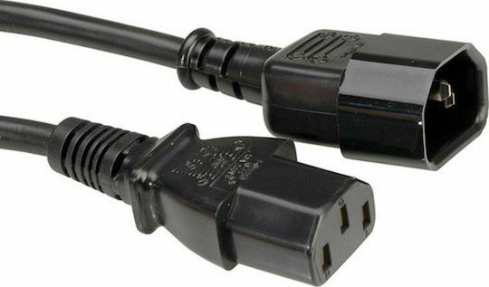 Roline IEC C14 - IEC C13 Cable 3m Μαύρο 19.08.1530