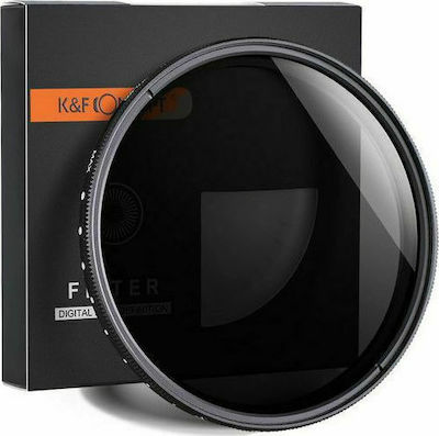 K&F Concept Variable Φίλτρo Variable ND Διαμέτρου 58mm για Φωτογραφικούς Φακούς