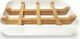 Bamboo Smiles 11730 De perete Tavă de săpun Bambus Albă