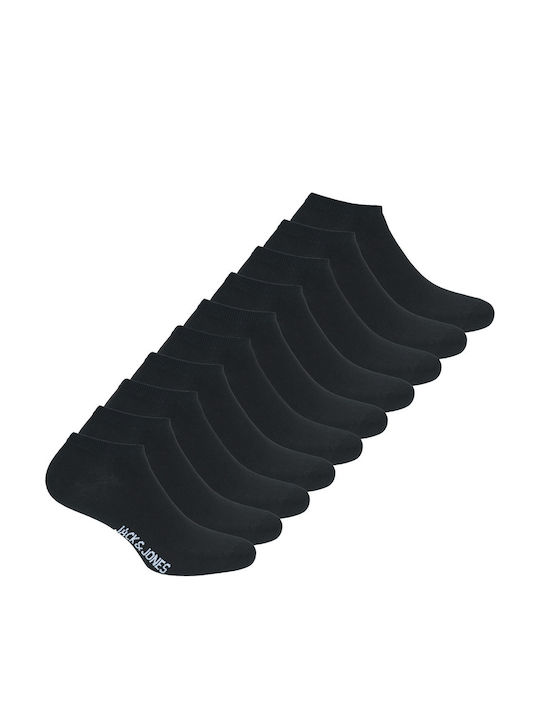 Jack & Jones Bărbați Șosete Uni Negre 10Pachet