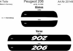 Richter Car Interior Decorative Door Sills Peugeot 206 4pcs