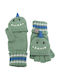 Kinderhandschuhe Fingerlos Grün Dino