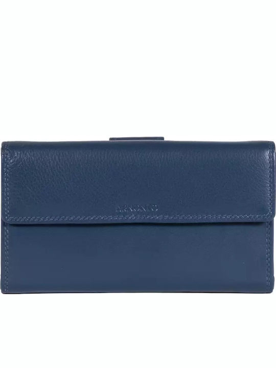 Armonto Klein Leder Damen Geldbörse Klassisch Blau