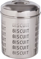 Borcan pentru Biscuiți Metalic Argintiu 13x13x17buc 1buc